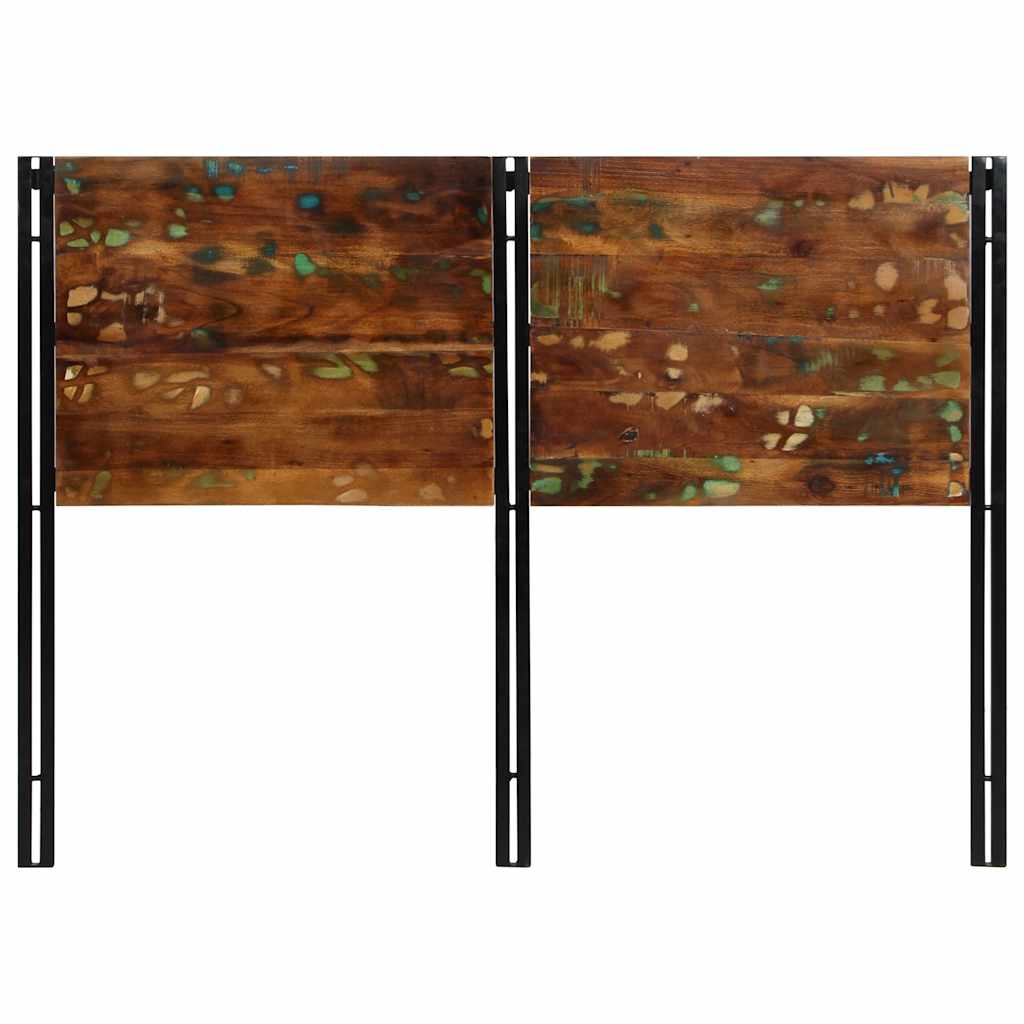 Headboard 140 cm Solid Wood Reclaimed and Iron