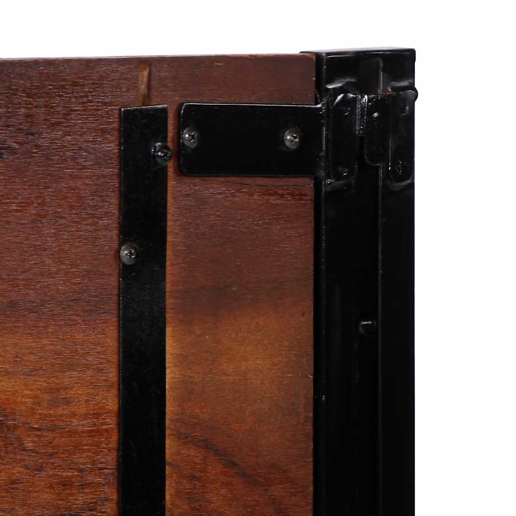 Headboard 140 cm Solid Wood Reclaimed and Iron