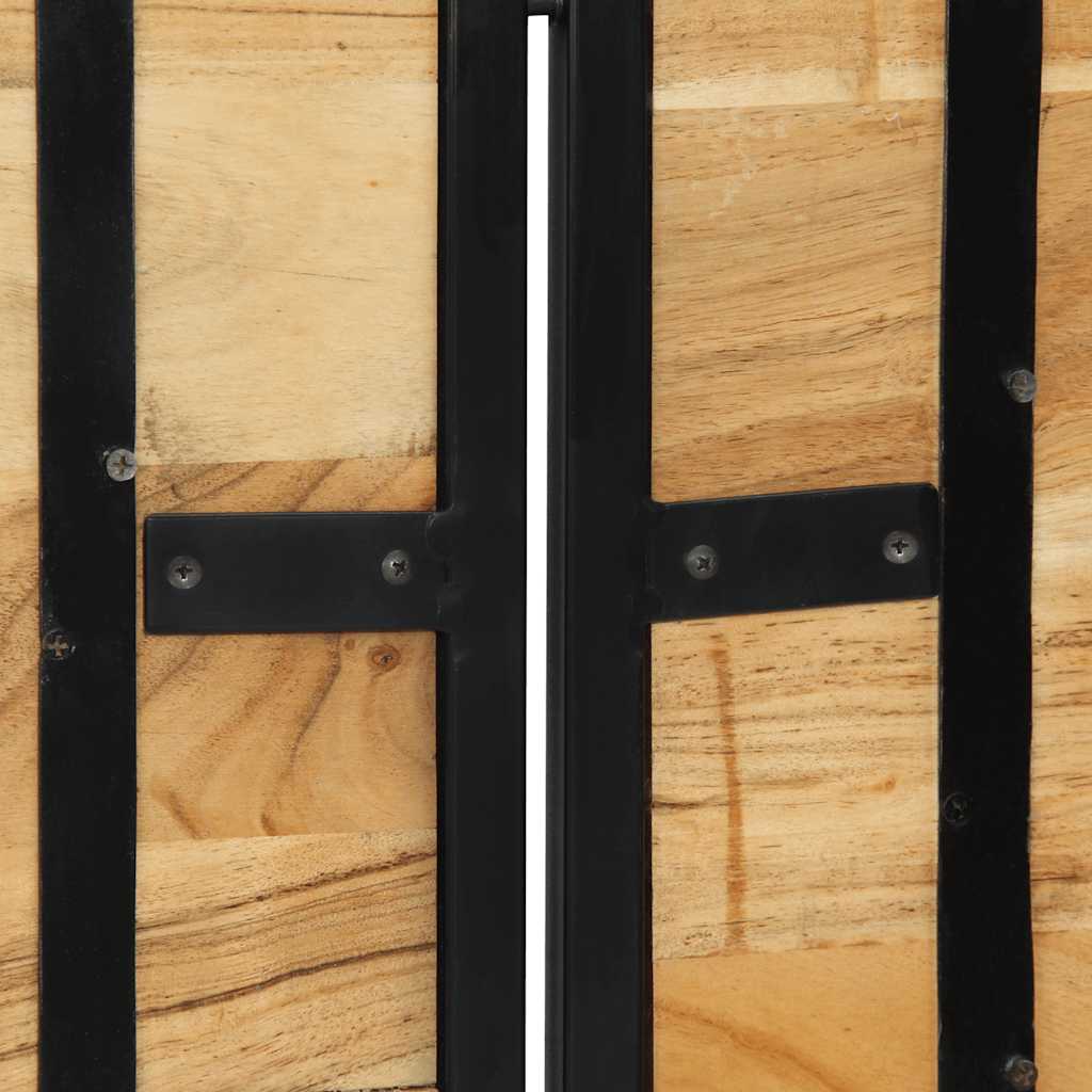 Headboard 160 cm Solid Wood Acacia and Iron