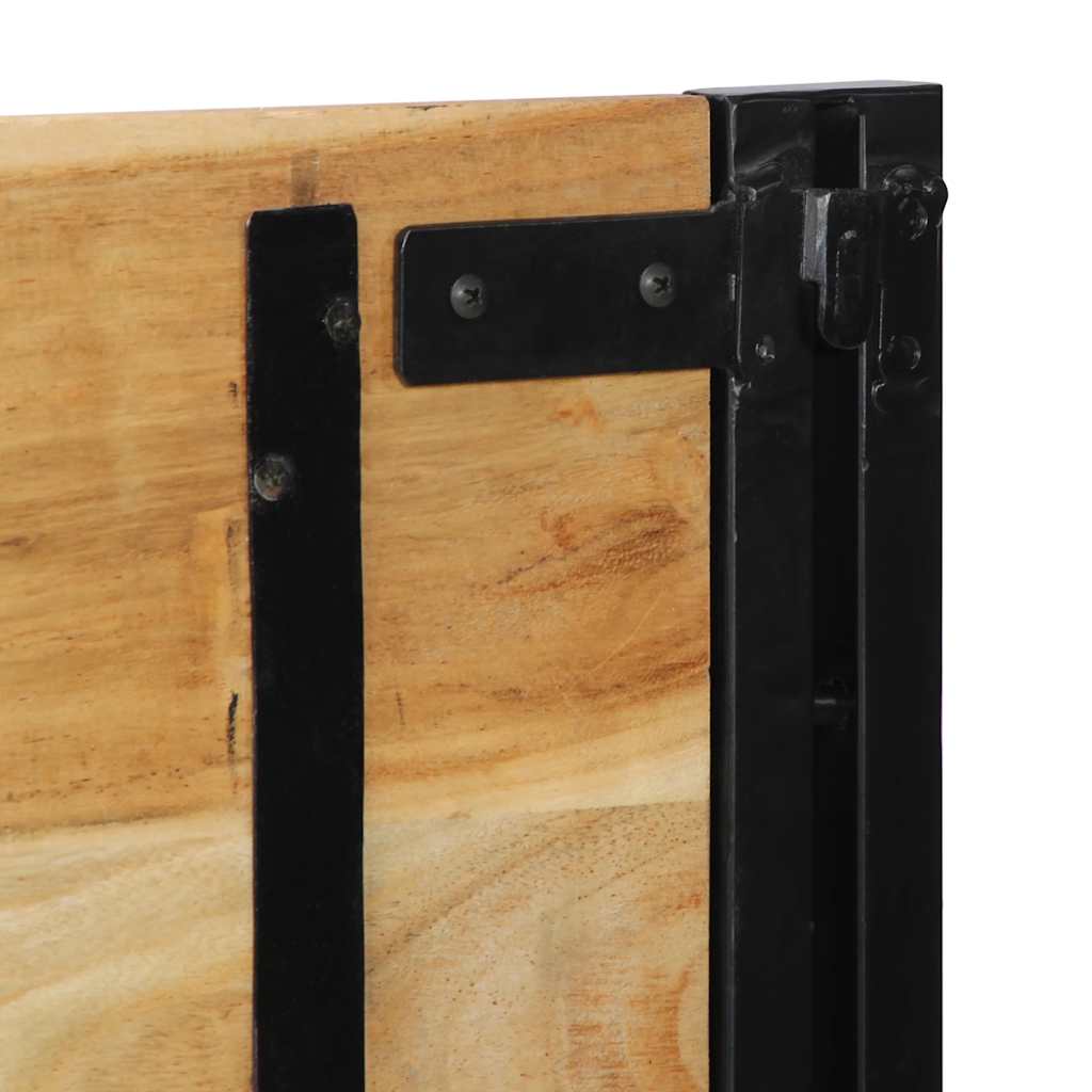 Headboard 160 cm Solid Wood Acacia and Iron