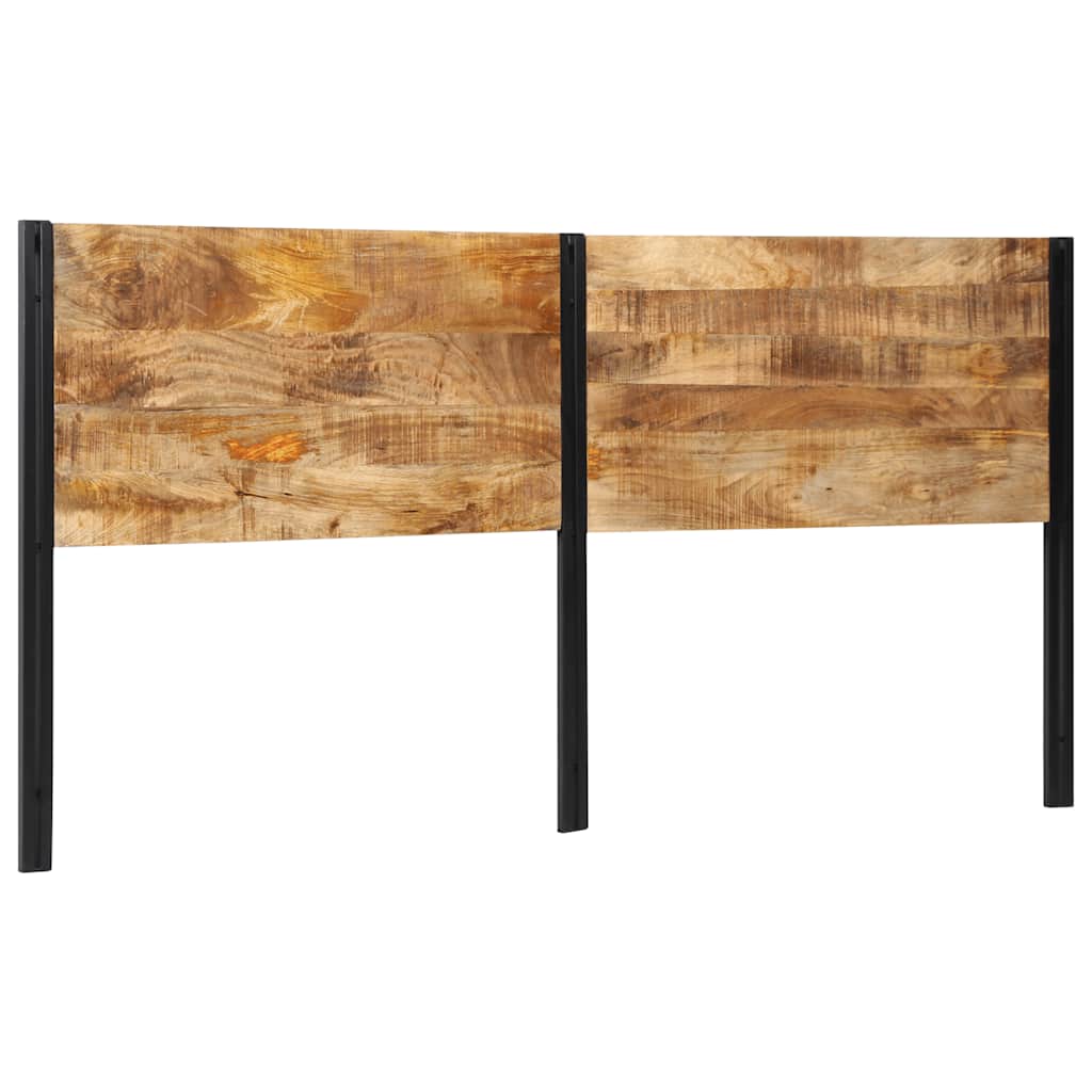 Headboard 200 cm Solid Wood Mango and Iron
