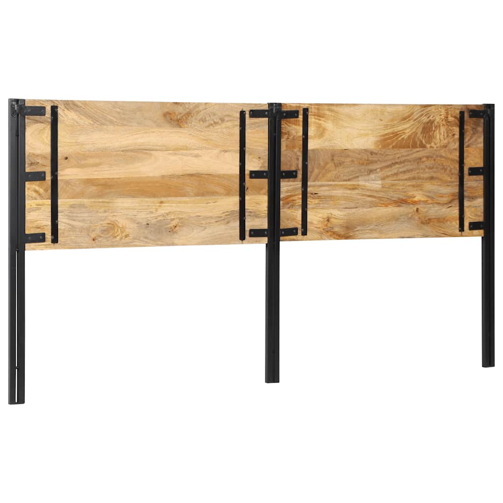 Headboard 200 cm Solid Wood Mango and Iron
