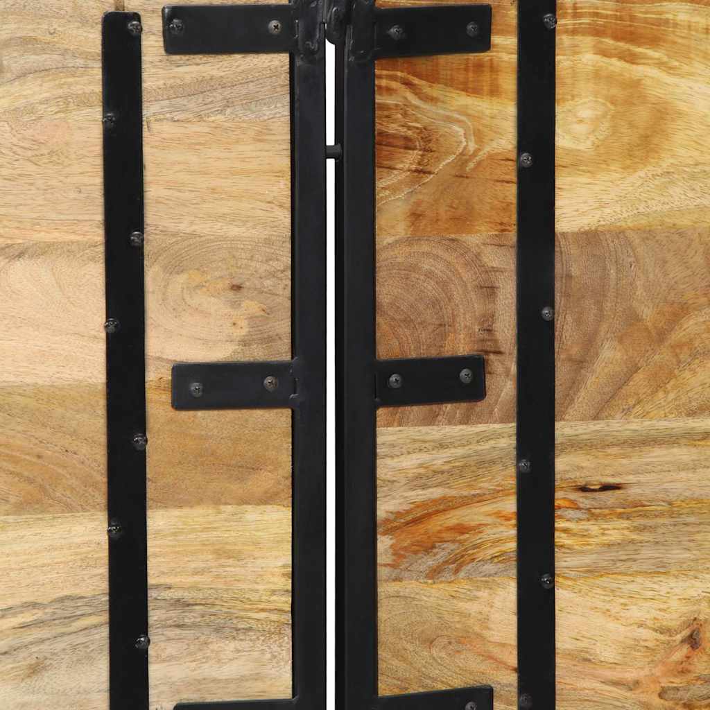 Headboard 200 cm Solid Wood Mango and Iron