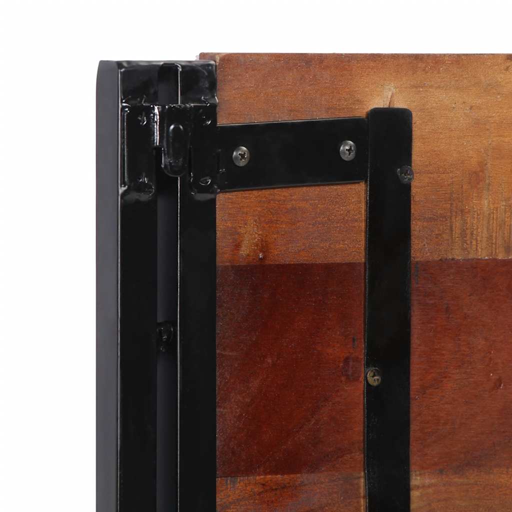 Headboard 200 cm Solid Wood Reclaimed and Iron