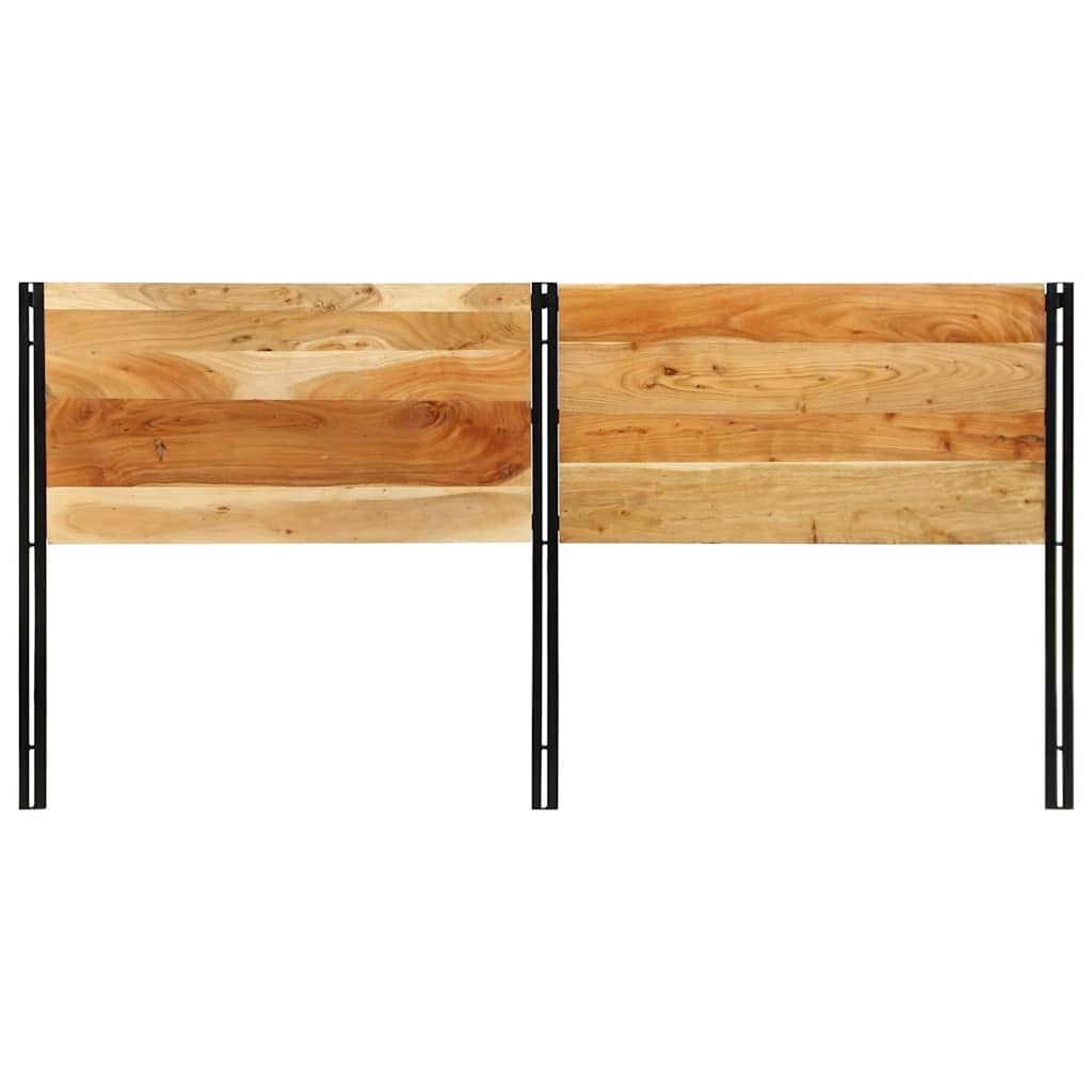 Headboard 200 cm Solid Wood Acacia and Iron