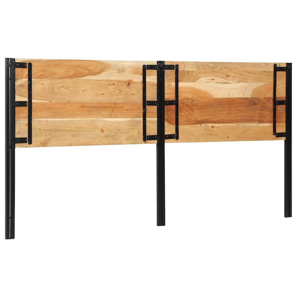 Headboard 200 cm Solid Wood Acacia and Iron