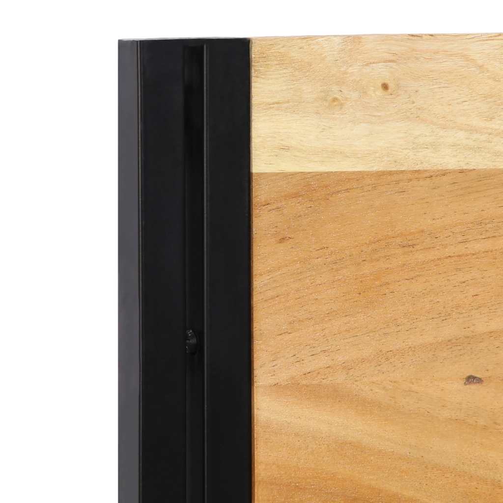 Headboard 200 cm Solid Wood Acacia and Iron