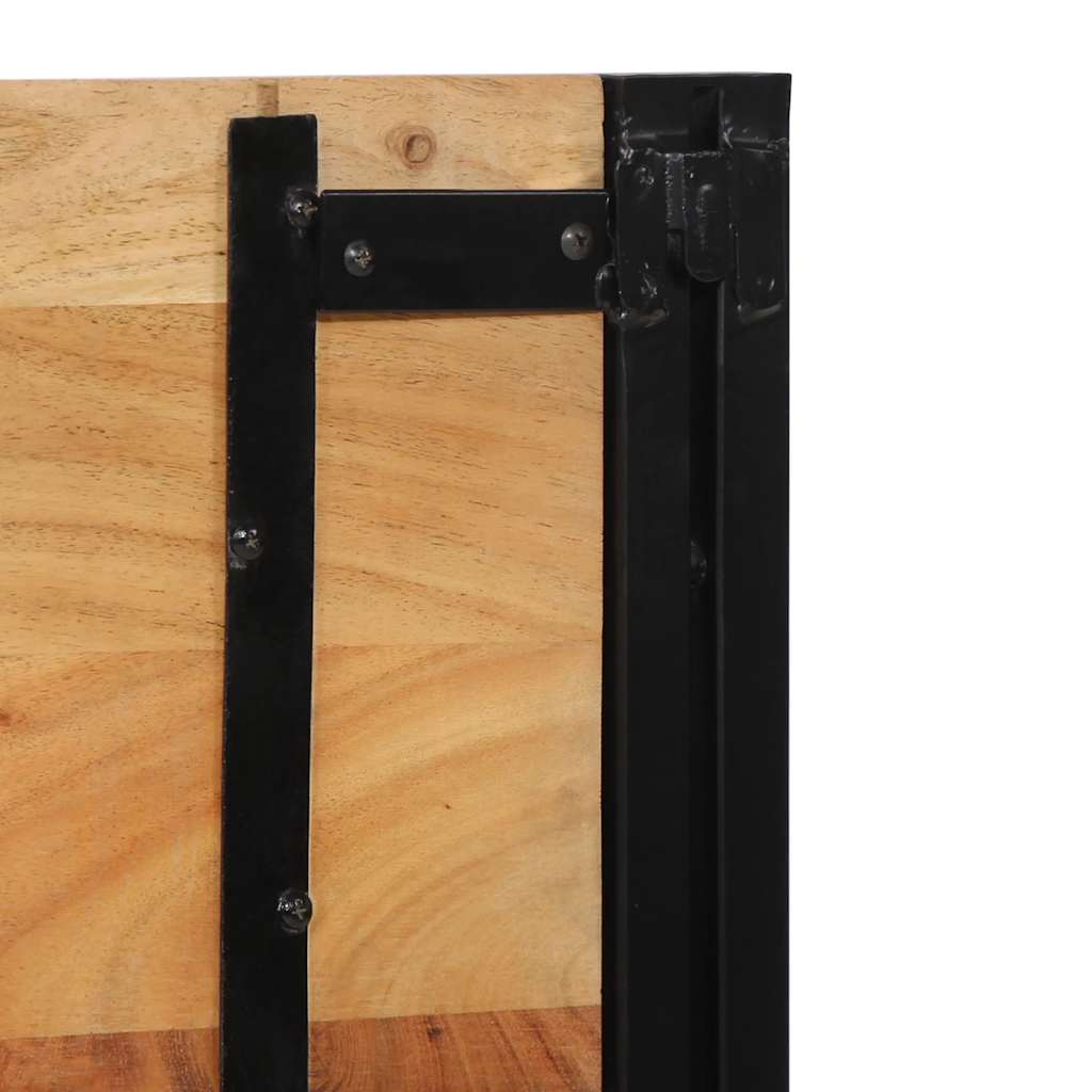 Headboard 200 cm Solid Wood Acacia and Iron