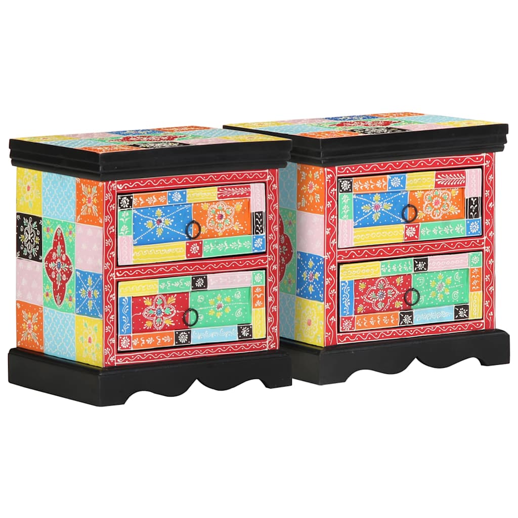 Bedside Cabinet with Drawer 2 pcs Multicolour 40 x 35 x 45 cm