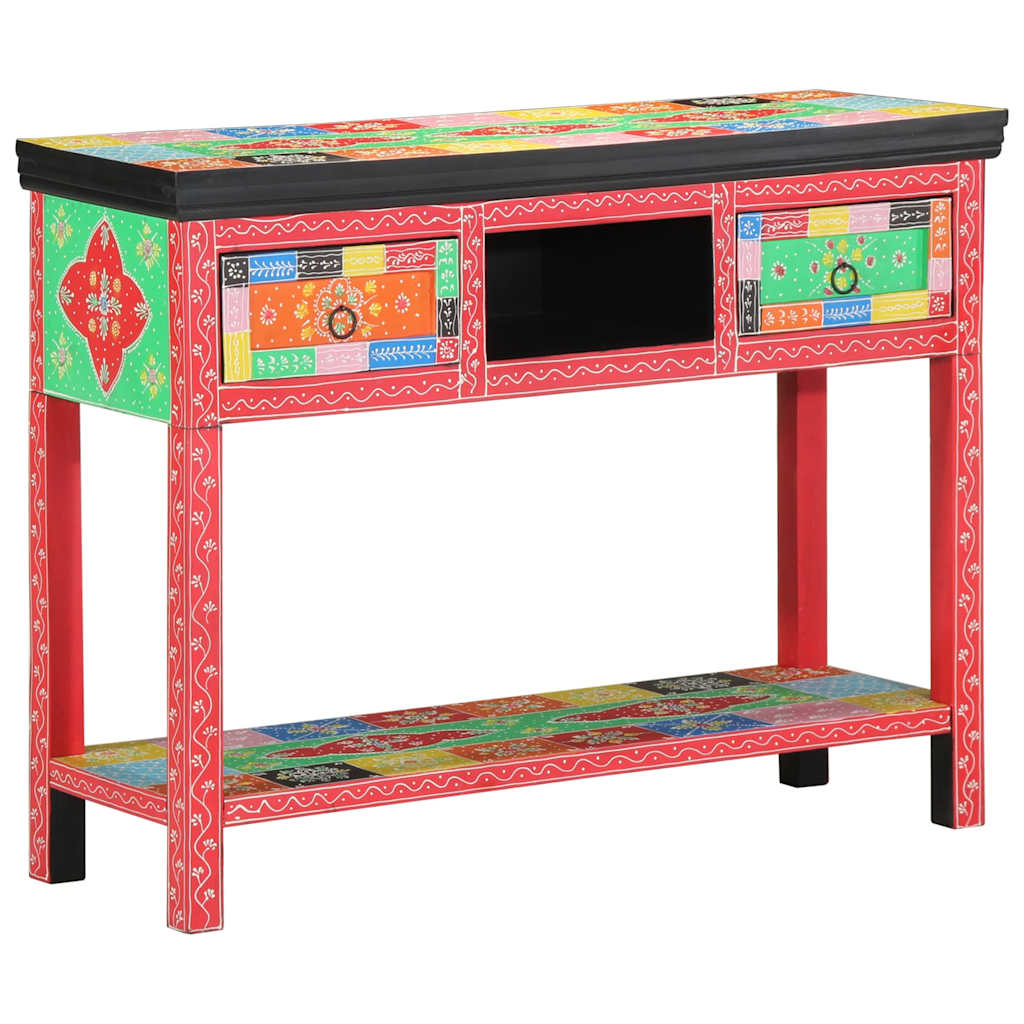 Console Table Multicolour 100 x 30 x 75 cm Solid Mango wood