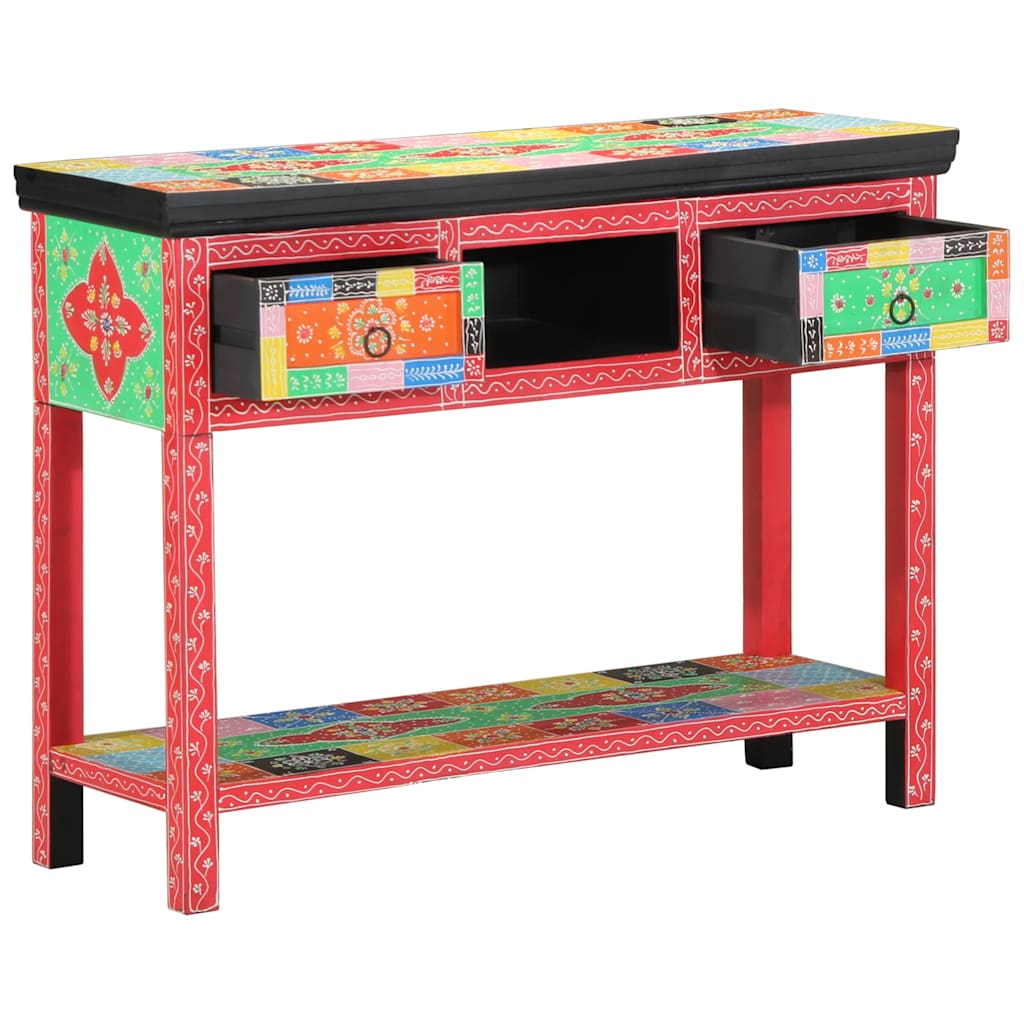 Console Table Multicolour 100 x 30 x 75 cm Solid Mango wood