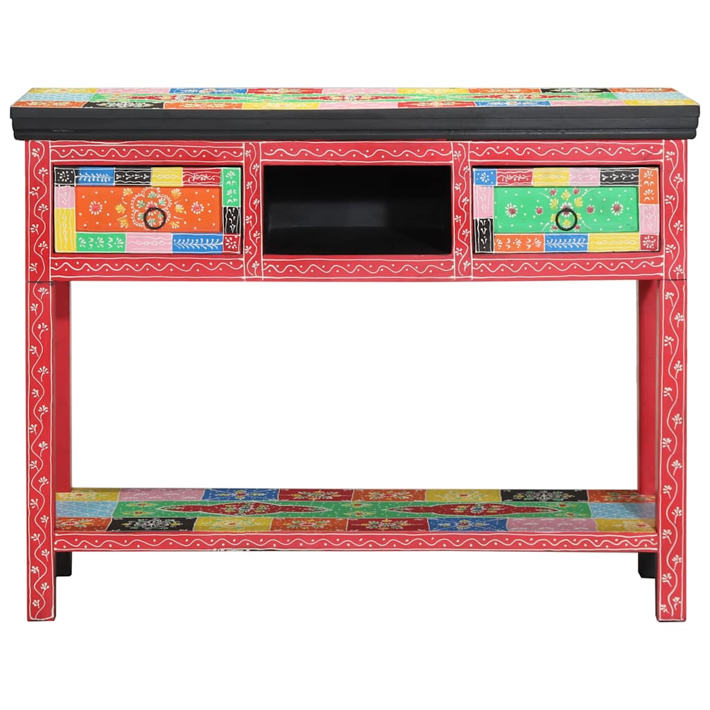 Console Table Multicolour 100 x 30 x 75 cm Solid Mango wood
