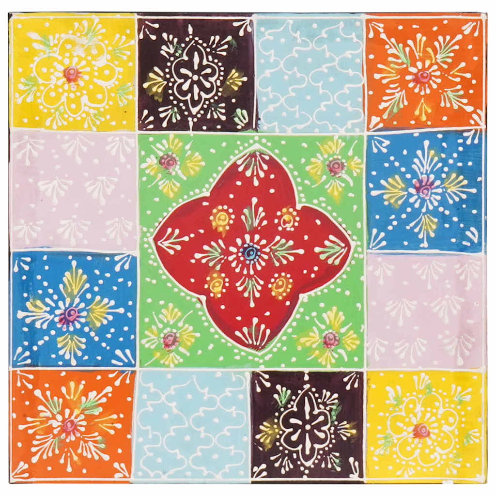 Chest of drawers Multicolour 30 x 30 x 90 cm Solid Mango wood