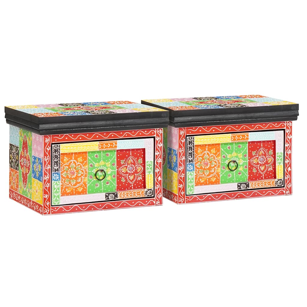 Bedside Cabinet with Drawer 2 pcs Multicolour 40 x 30 x 28 cm