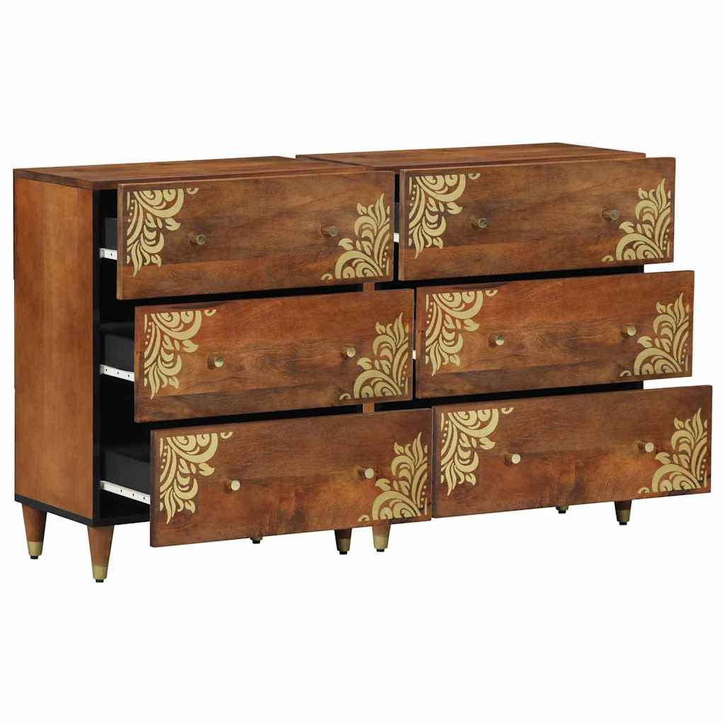 Sideboard 2 pcs Honey brown 60 x 33.5 x 75 cm Solid Mango wood