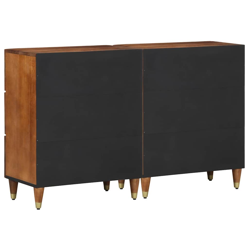 Sideboard 2 pcs Honey brown 60 x 33.5 x 75 cm Solid Mango wood