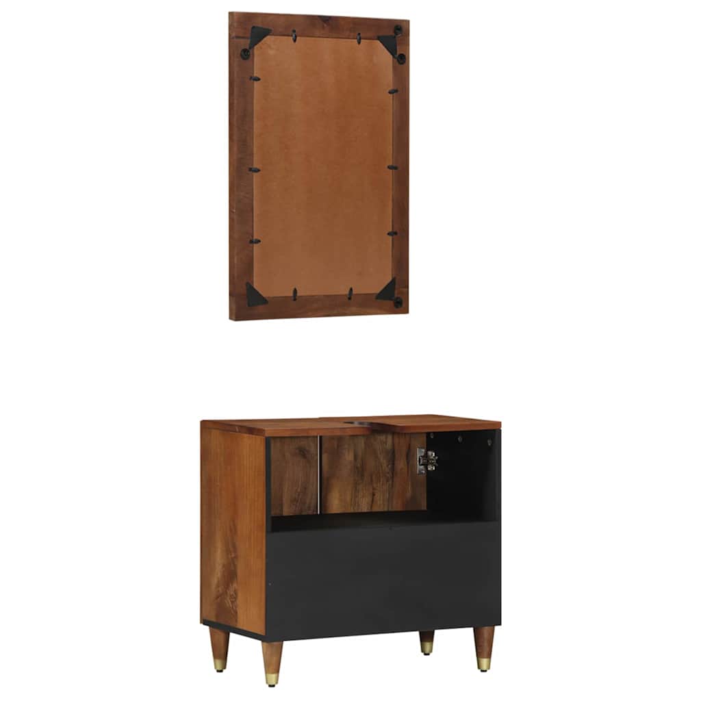 Bathroom Furniture Set 2 pcs Honey brown 62 x 33 x 58 cm