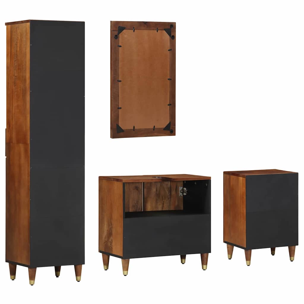 Bathroom Furniture Set 4 pcs Honey brown 62 x 33 x 58 cm