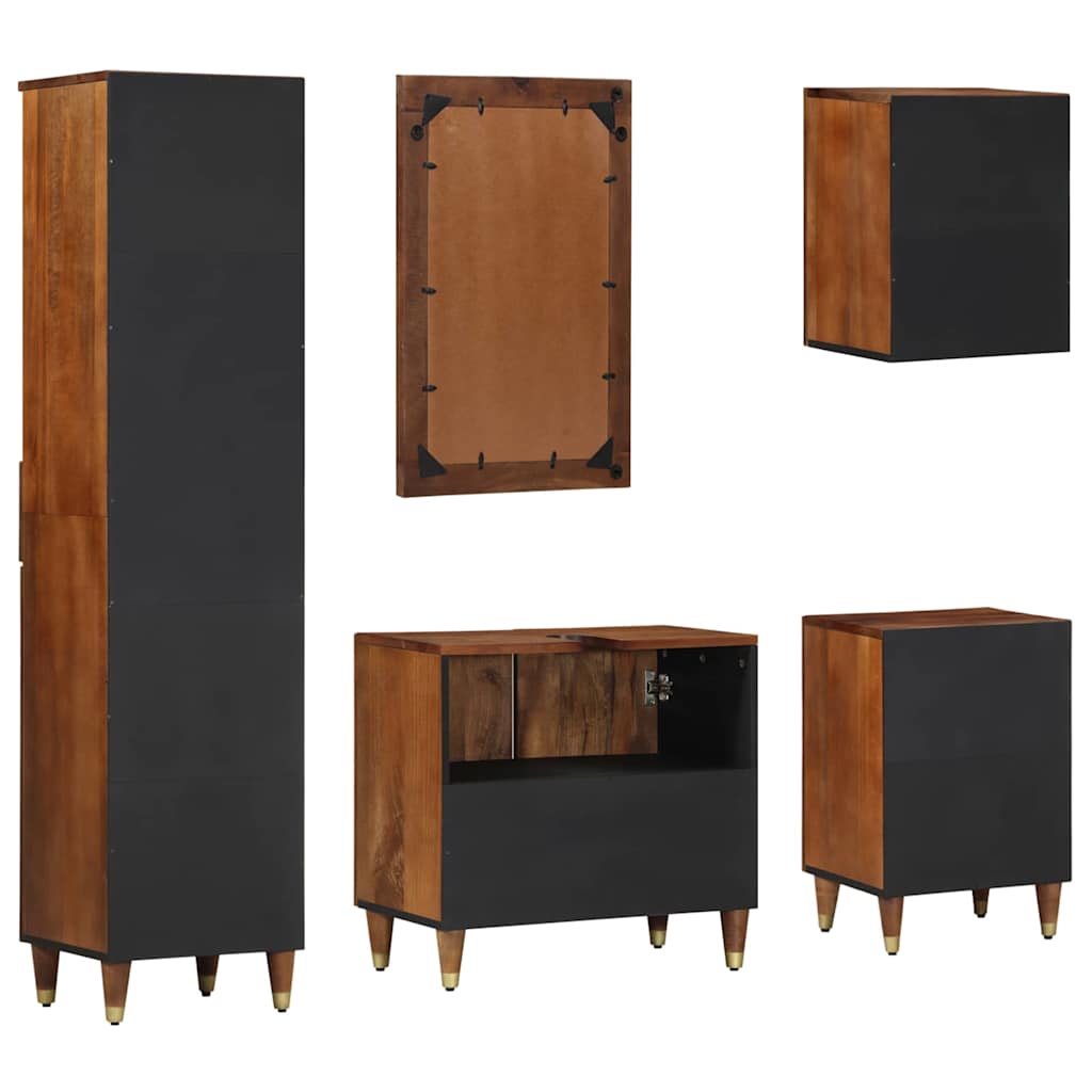 Bathroom Furniture Set 5 pcs Honey brown 62 x 33 x 58 cm