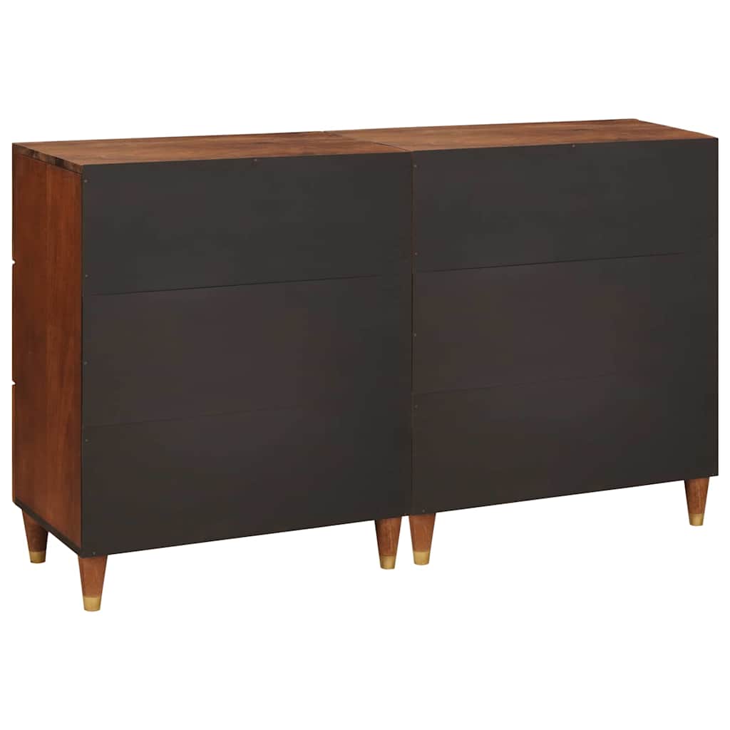 Sideboard Set 2 pcs Brown 60 x 33.5 x 75 cm Solid Mango wood