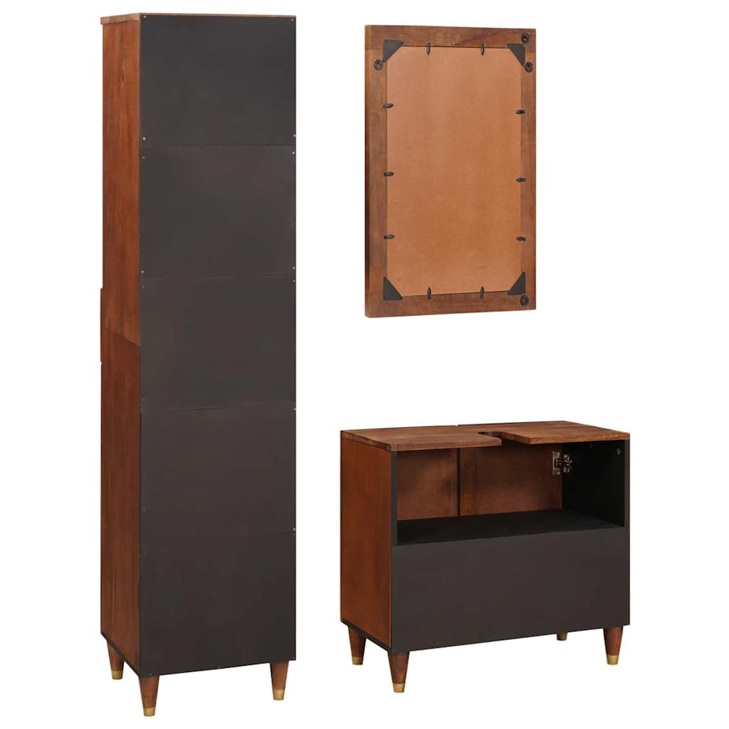 Bathroom Furniture 3 pcs 38 x 33 x 160 cm Solid Mango Wood
