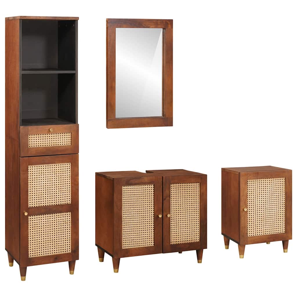 Bathroom Furniture with Drawer with Door 4 pcs 38 x 33 x 160 cm