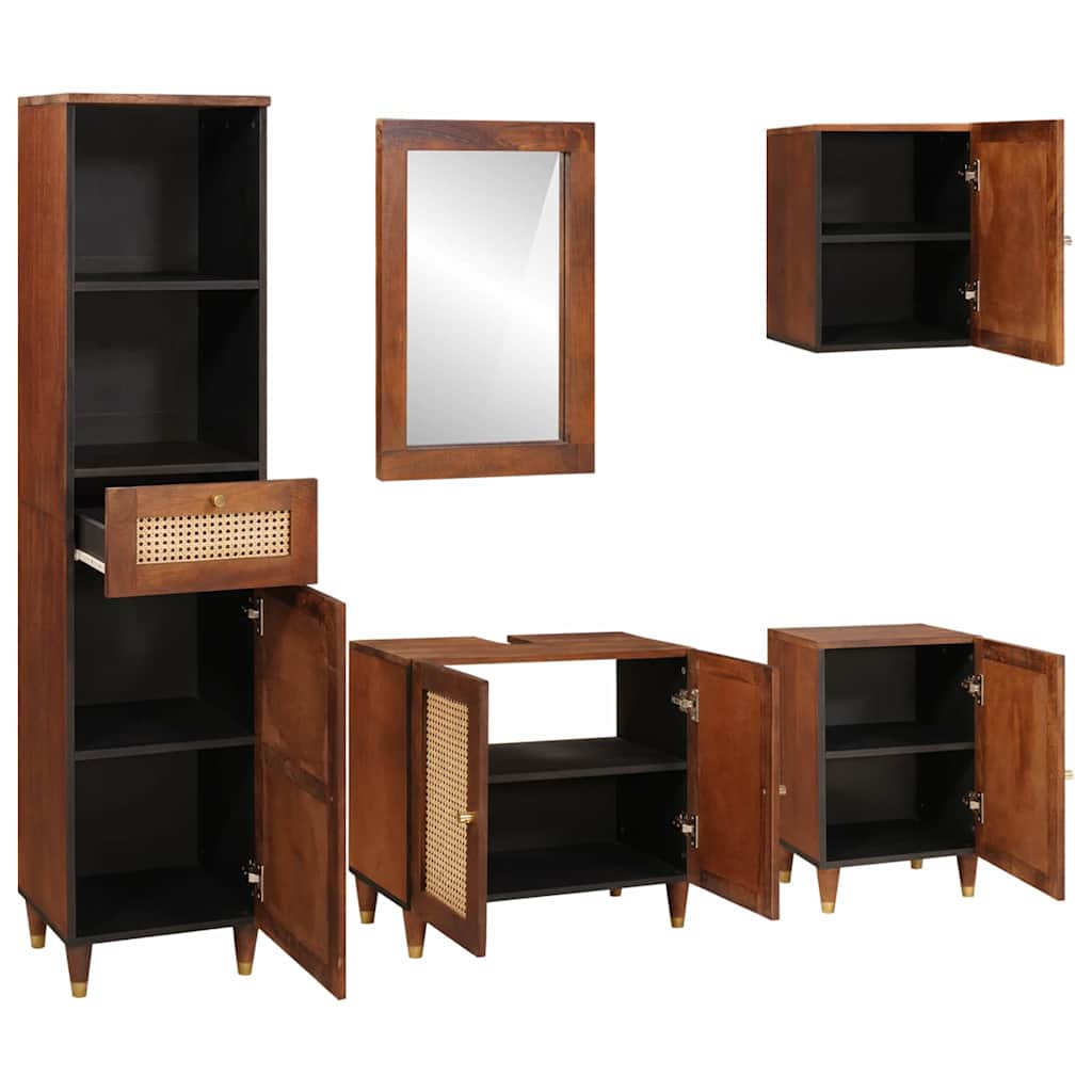 Bathroom Furniture with Drawer with Door 5 pcs 38 x 33 x 160 cm