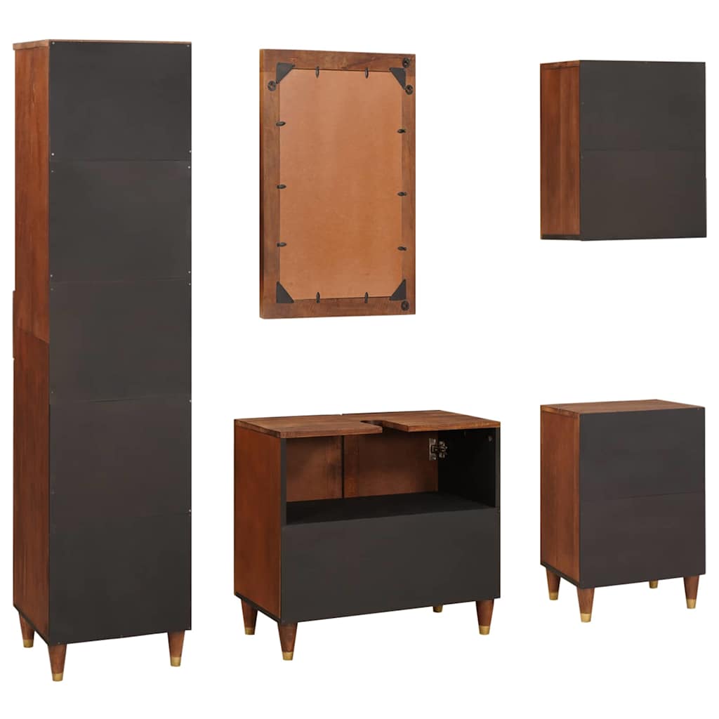 Bathroom Furniture with Drawer with Door 5 pcs 38 x 33 x 160 cm