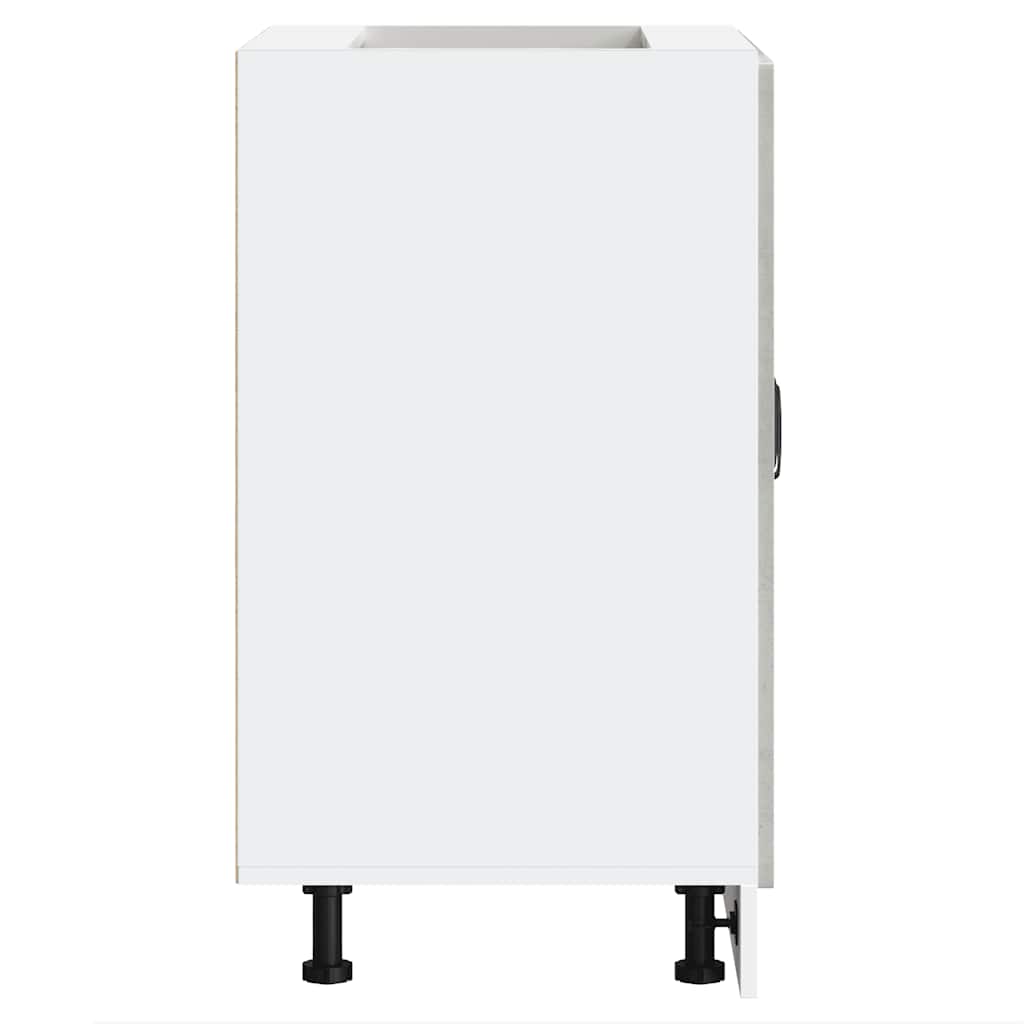 Sink Base Cabinet Kalmar Concrete Grey 60x46x81.5 cm Engineered Wood