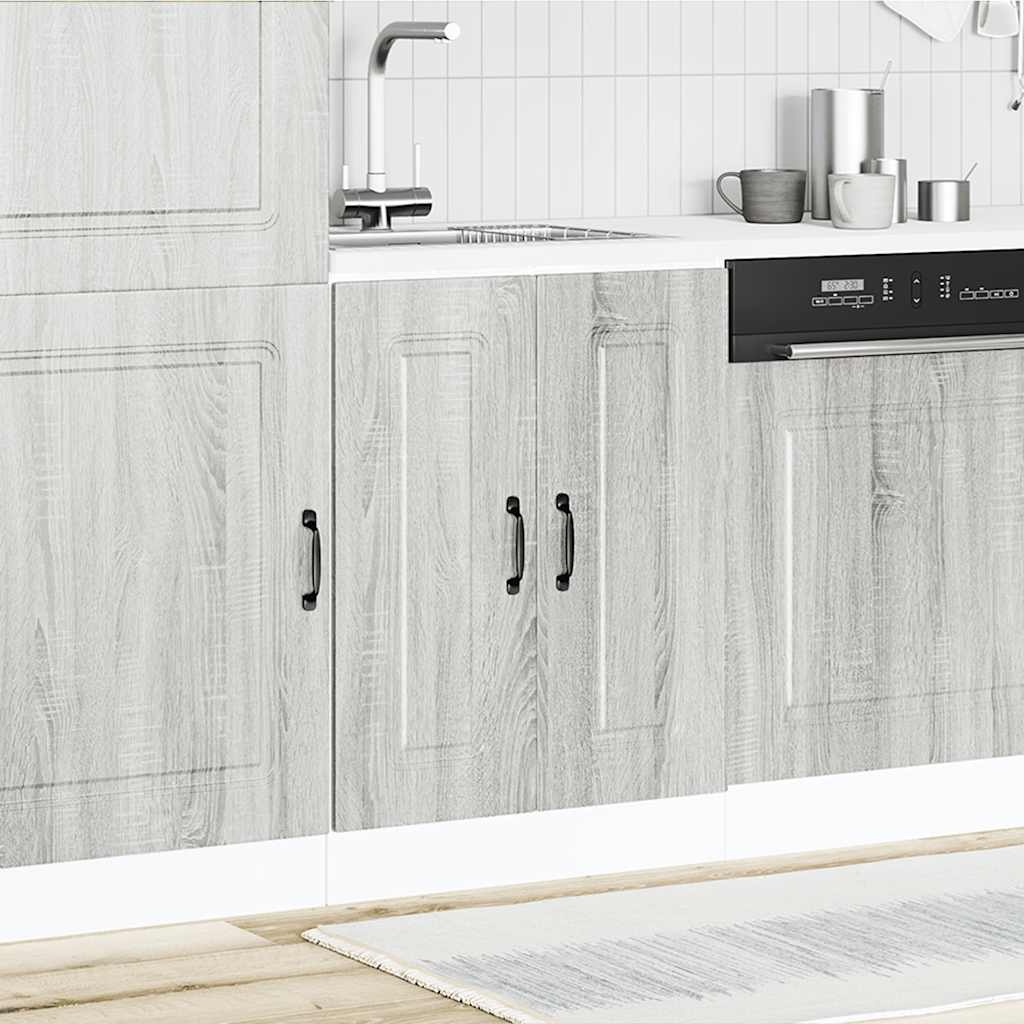 Sink Base Cabinet Kalmar Grey Sonoma 60x46x81.5 cm Engineered Wood