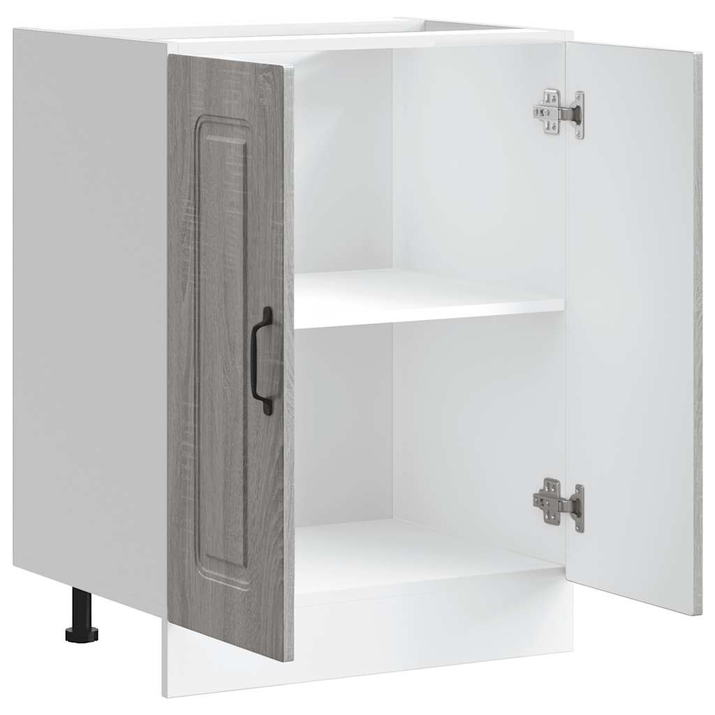 Sink Base Cabinet Kalmar Grey Sonoma 60x46x81.5 cm Engineered Wood