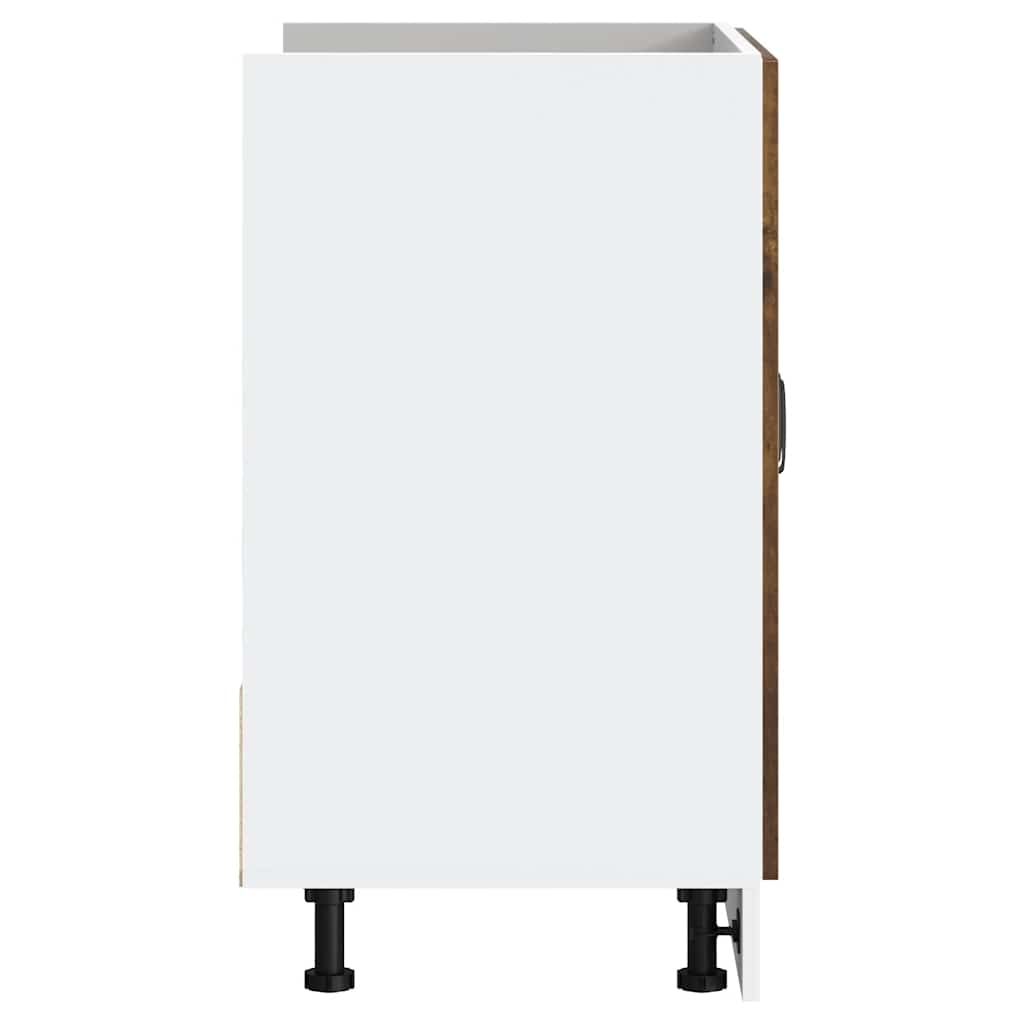 Sink Base Cabinet Kalmar Smoked Oak 80x46x81.5 cm Engineered Wood