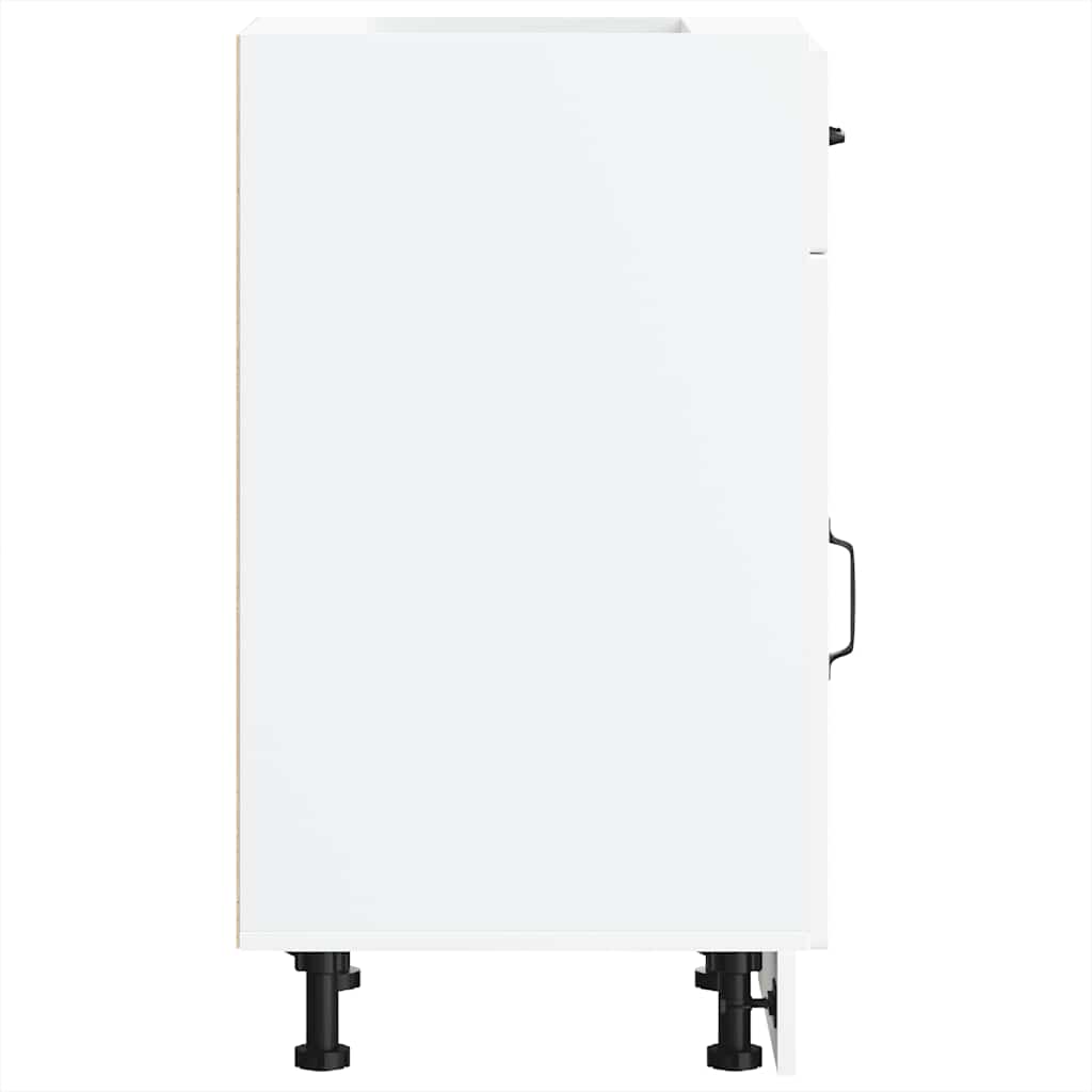 Kitchen Base Cabinet Kalmar White Engineered Wood