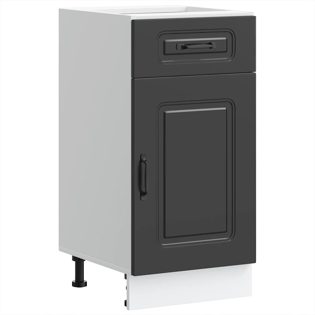 Kitchen Base Cabinet Kalmar Black Engineered Wood