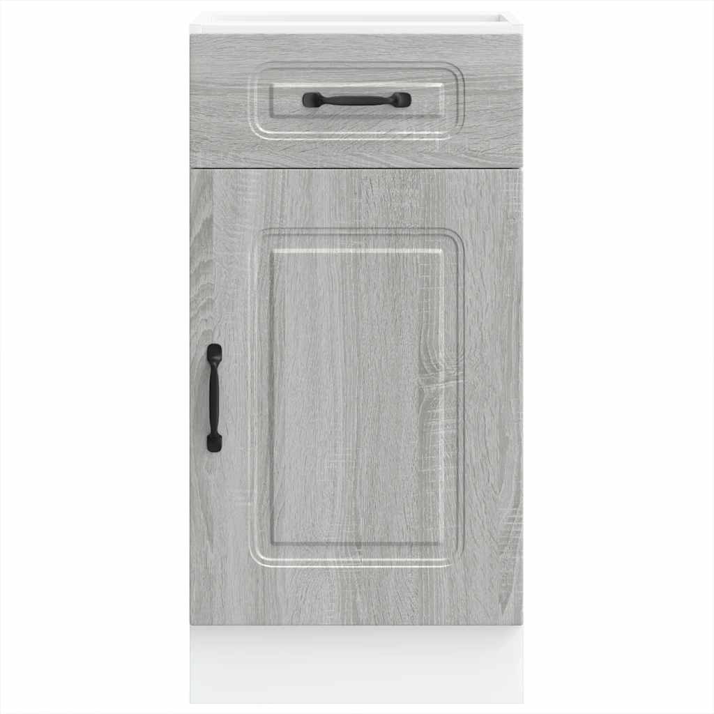 Kitchen Base Cabinet Kalmar Grey Sonoma Engineered Wood