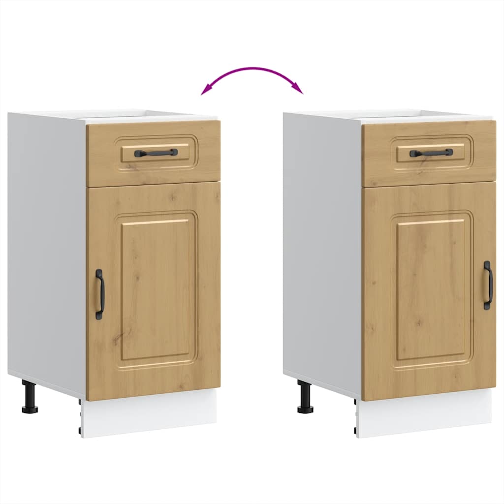 Kitchen Base Cabinet Kalmar Artisan Oak Engineered Wood