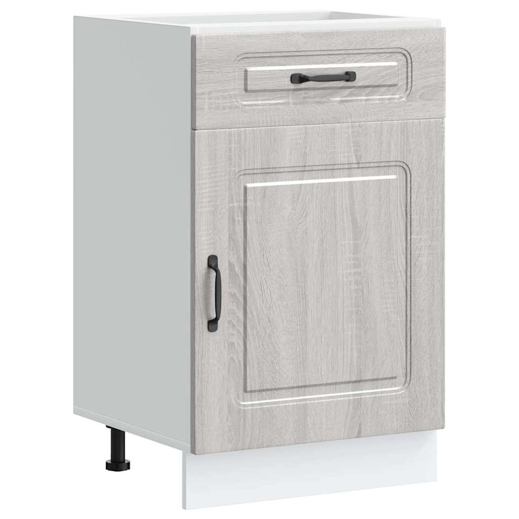 Kitchen Base Cabinet Kalmar Grey Sonoma Engineered Wood