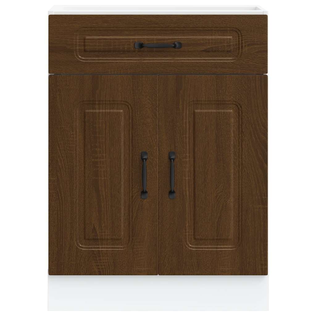 Kitchen Base Cabinet Kalmar Brown Oak Engineered Wood