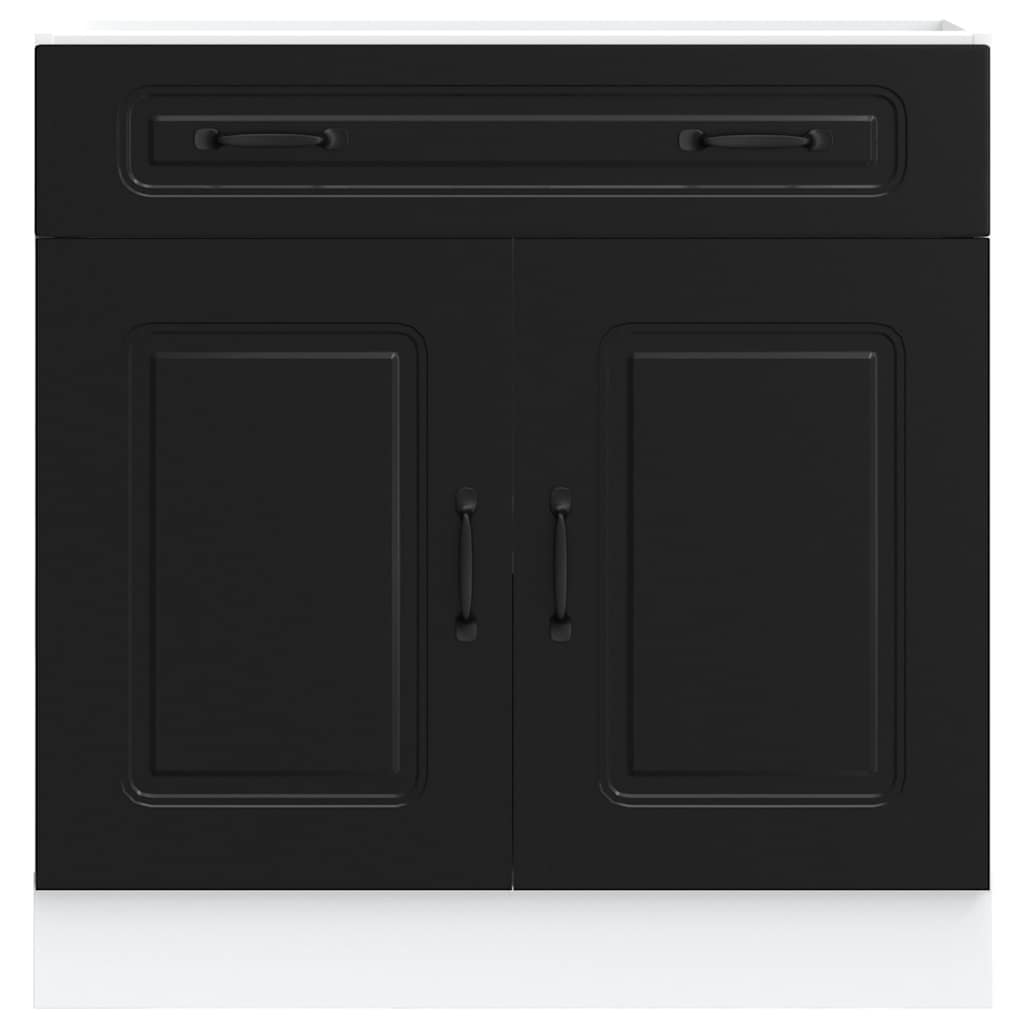Kitchen Base Cabinet Kalmar Black Engineered Wood
