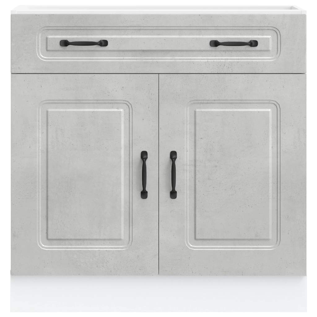 Kitchen Base Cabinet Kalmar Concrete Grey Engineered Wood