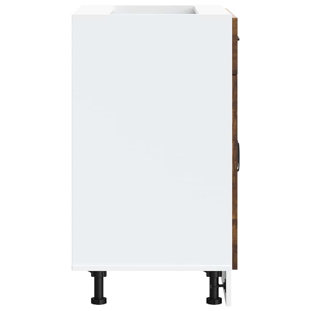 Kitchen Base Cabinet Kalmar Smoked Oak Engineered Wood