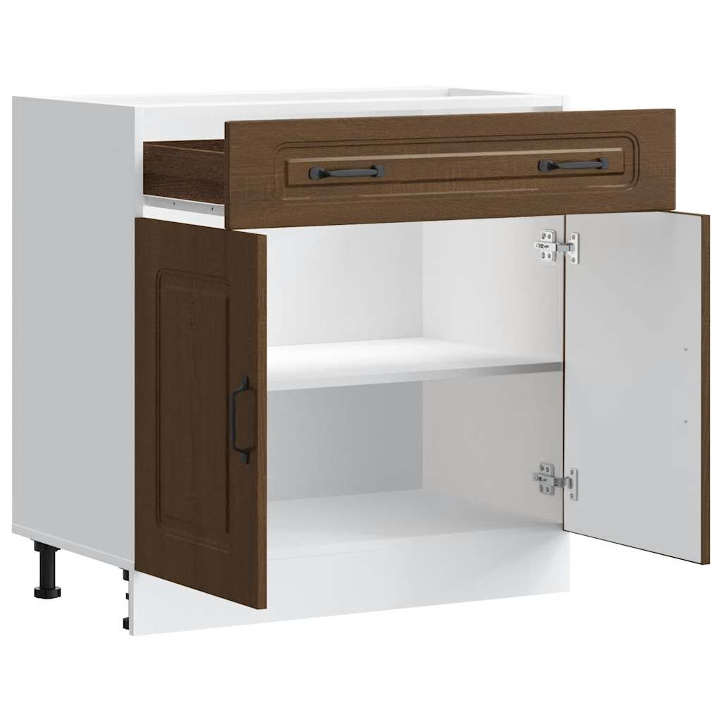 Kitchen Base Cabinet Kalmar Brown Oak Engineered Wood