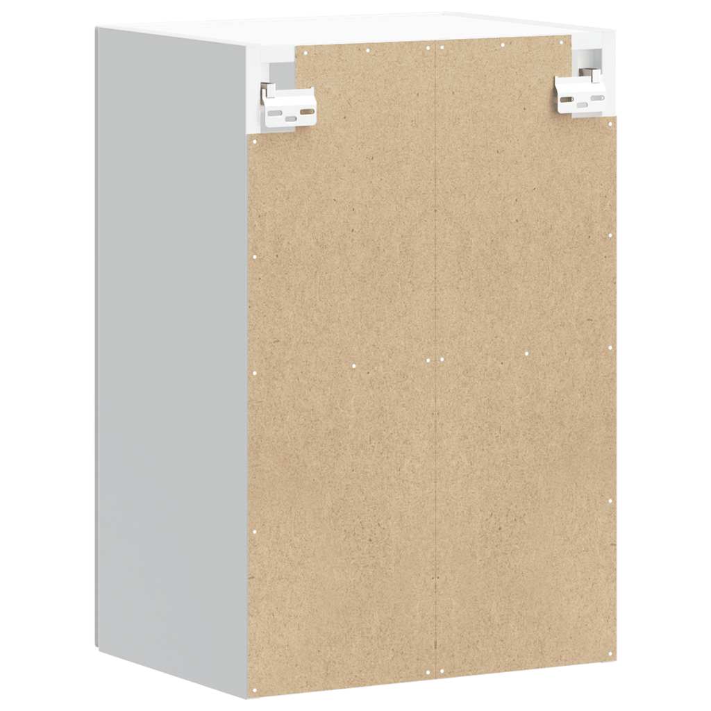 Kitchen Wall Cabinet with Glass Door Kalmar Concrete Grey Engineered Wood