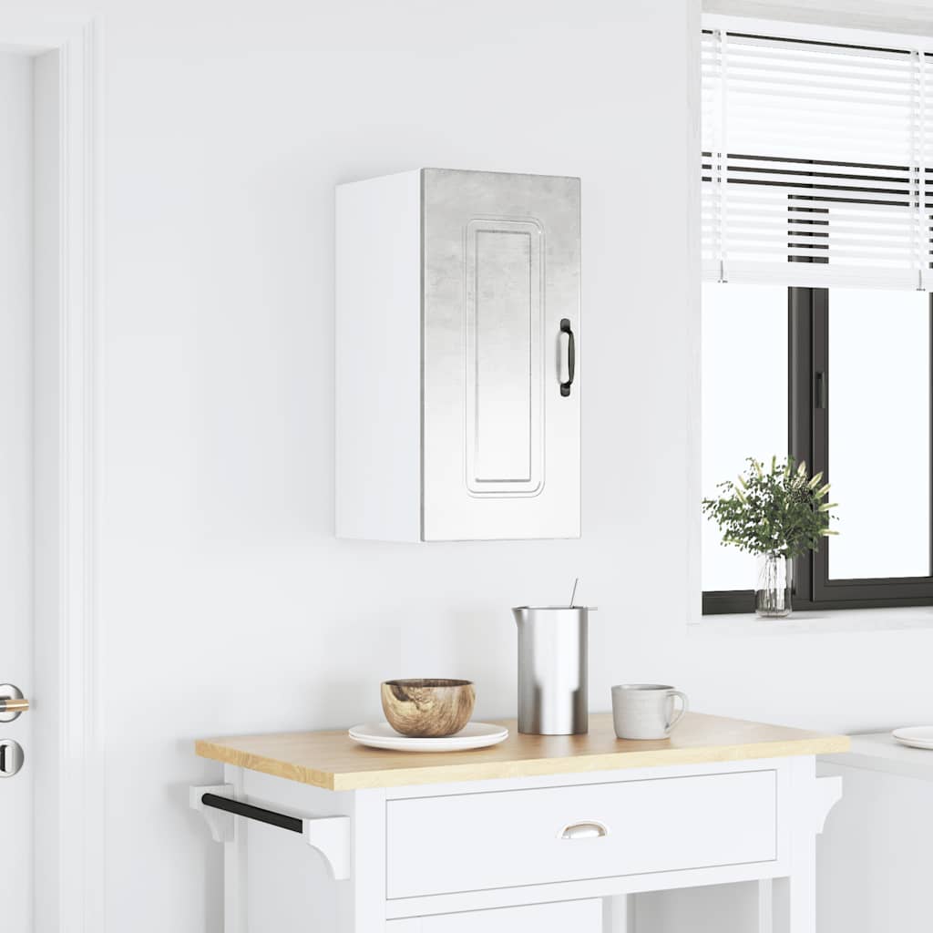 Kitchen Wall Cabinet Kalmar Concrete Grey Engineered Wood
