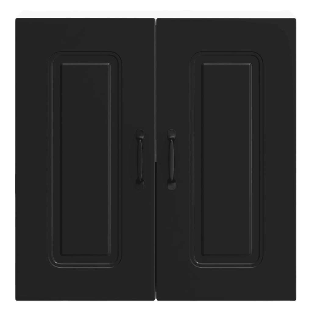 Kitchen Wall Cabinet Kalmar Black Engineered Wood