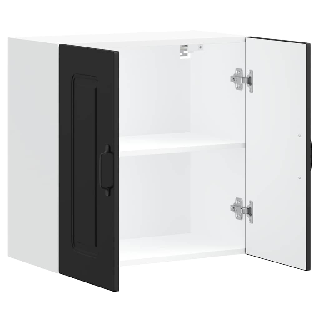 Kitchen Wall Cabinet Kalmar Black Engineered Wood