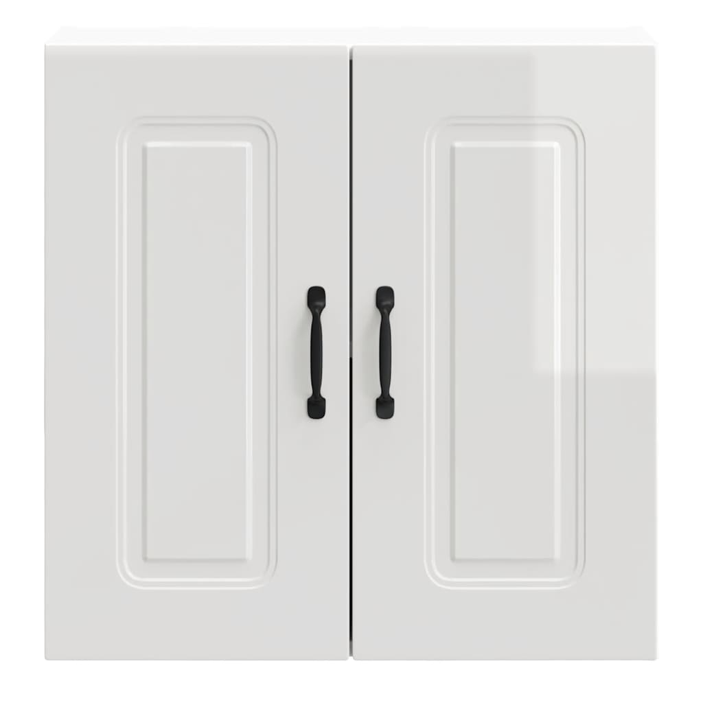 Kitchen Wall Cabinet Kalmar High Gloss White Engineered Wood