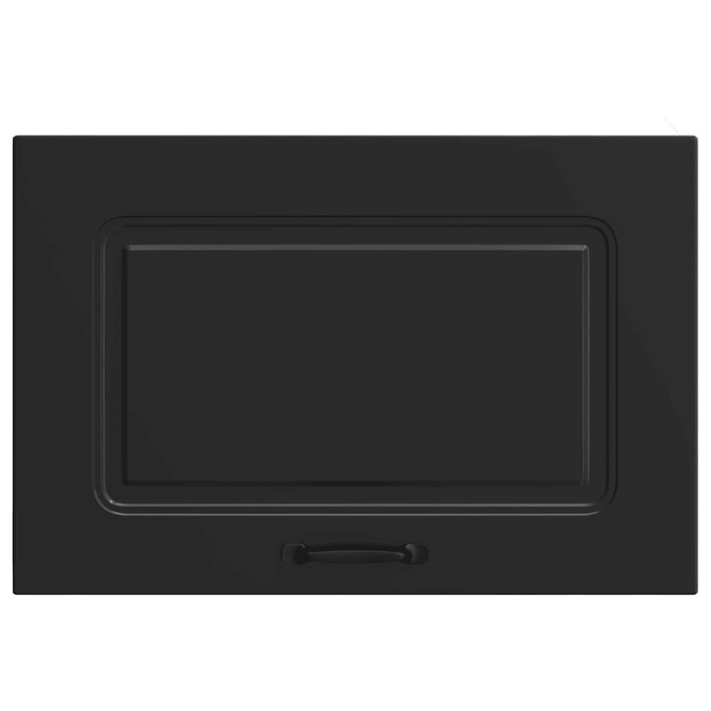 Kitchen Wall Cabinet Kalmar Black Engineered Wood