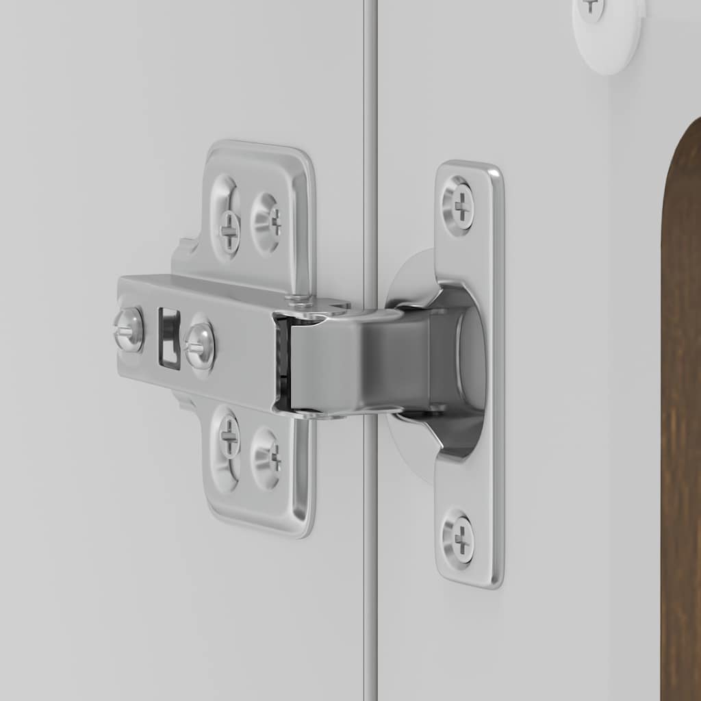 Kitchen Wall Cabinet with Glass Door Kalmar Brown Oak Engineered Wood