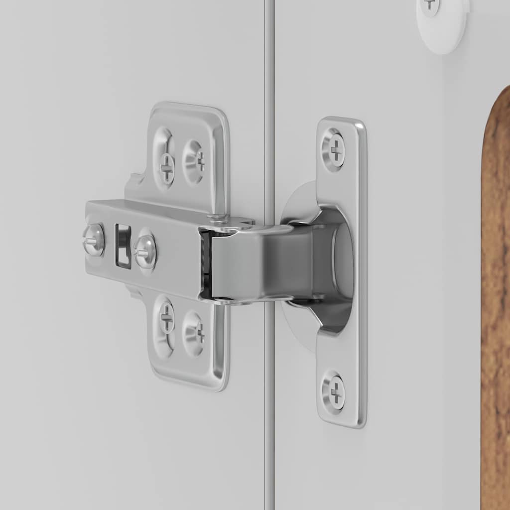 Kitchen Wall Cabinet with Glass Door Kalmar Old Wood Engineered Wood